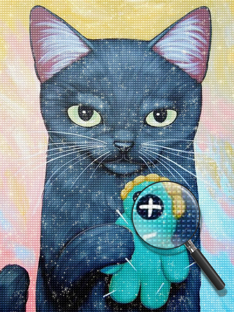 Cat with the Puppet Gu 5D DIY Diamond Painting Kits