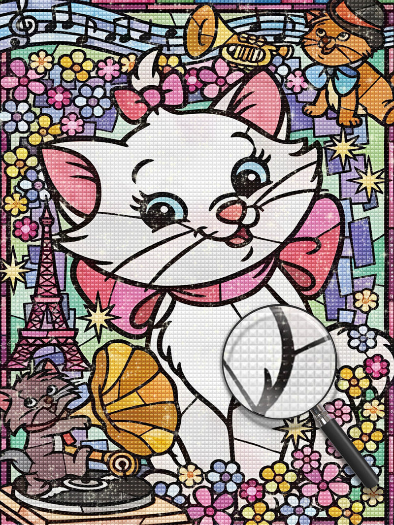 White Cat and Little Brown Cat 5D DIY Diamond Painting Kits
