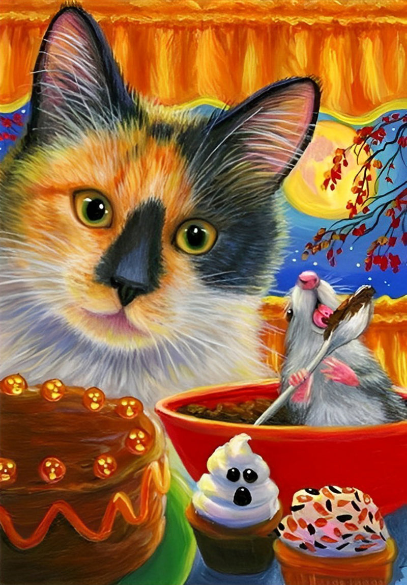 Cat and Mouse 5D DIY Diamond Painting Kits