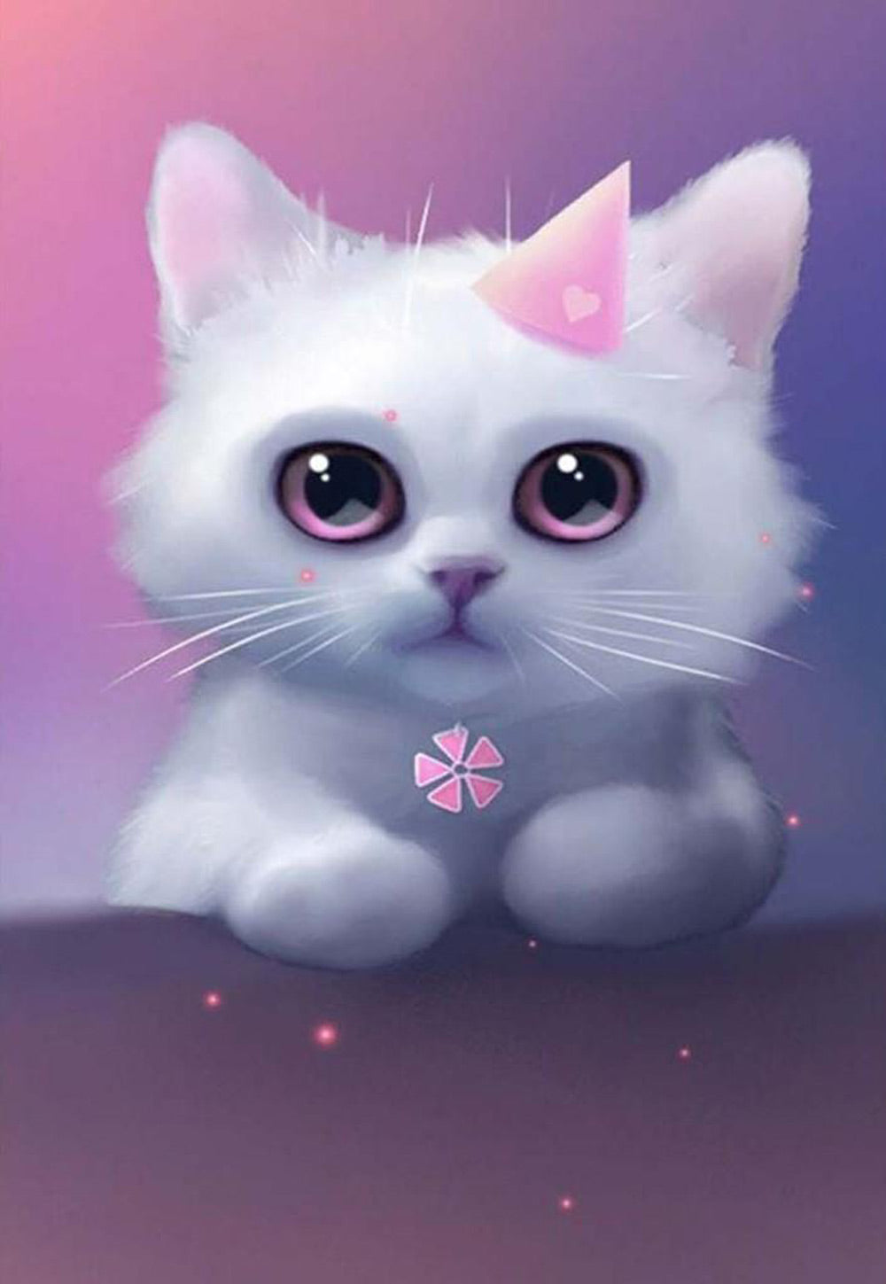 Little White Cat Diamond Painting