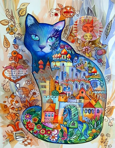 City Cat 5D DIY Diamond Painting Kits