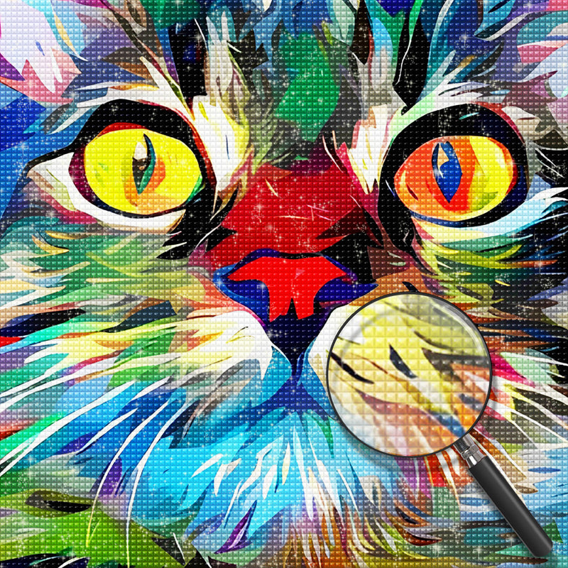 Cute and Colorful Cat Diamond Painting