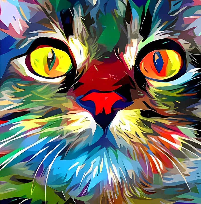 Cute and Colorful Cat Diamond Painting