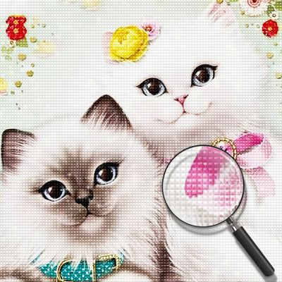 Cute Cat Couple  5D DIY Diamond Painting Kits
