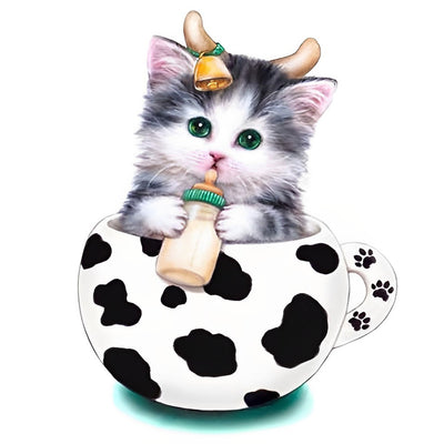 Cow Cat in the Cup 5D DIY Diamond Painting Kits