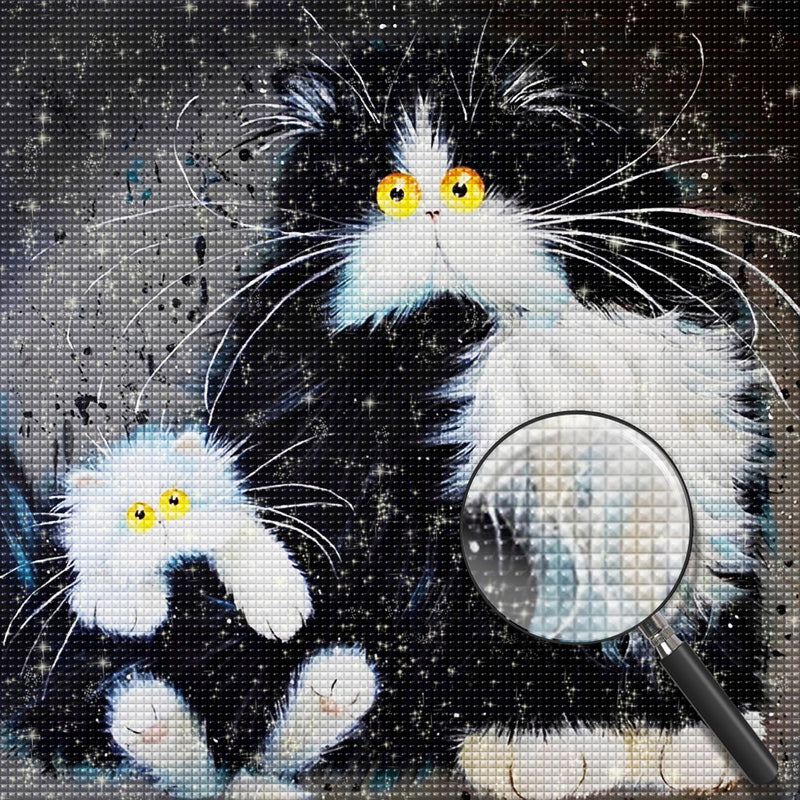 Mummy Cat and Baby Cat 5D DIY Diamond Painting Kits