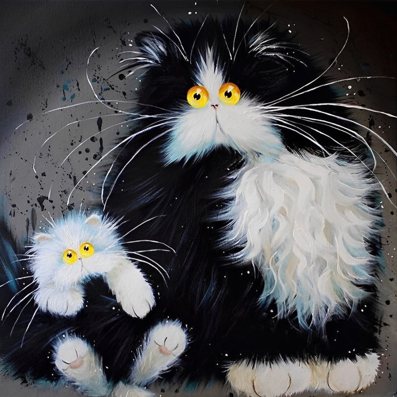 Mummy Cat and Baby Cat 5D DIY Diamond Painting Kits