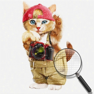 Photographer Cat 5D DIY Diamond Painting Kits