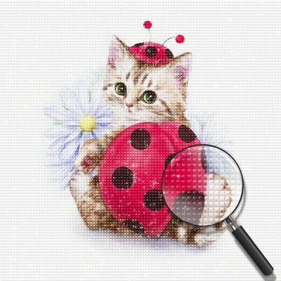 Ladybug Kitten 5D DIY Diamond Painting Kits
