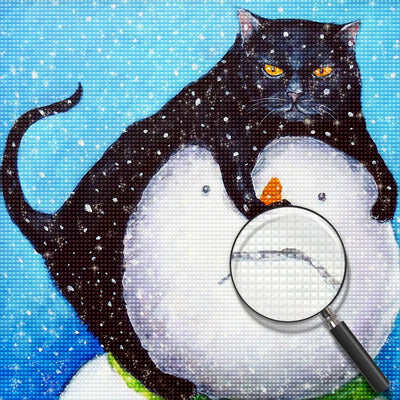 Black Cat and Snowman 5D DIY Diamond Painting Kits