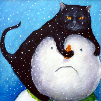 Black Cat and Snowman 5D DIY Diamond Painting Kits