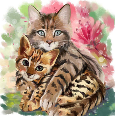 Leopard cat 5D DIY Diamond Painting Kits