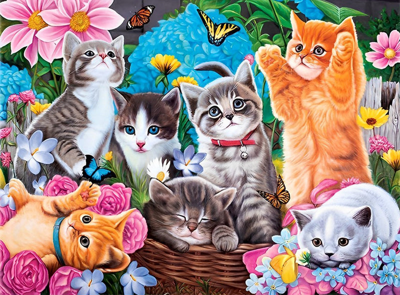 Kitties Party Diamond Painting