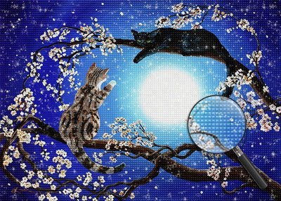 Two Cats On the Tree 5D DIY Diamond Painting Kits