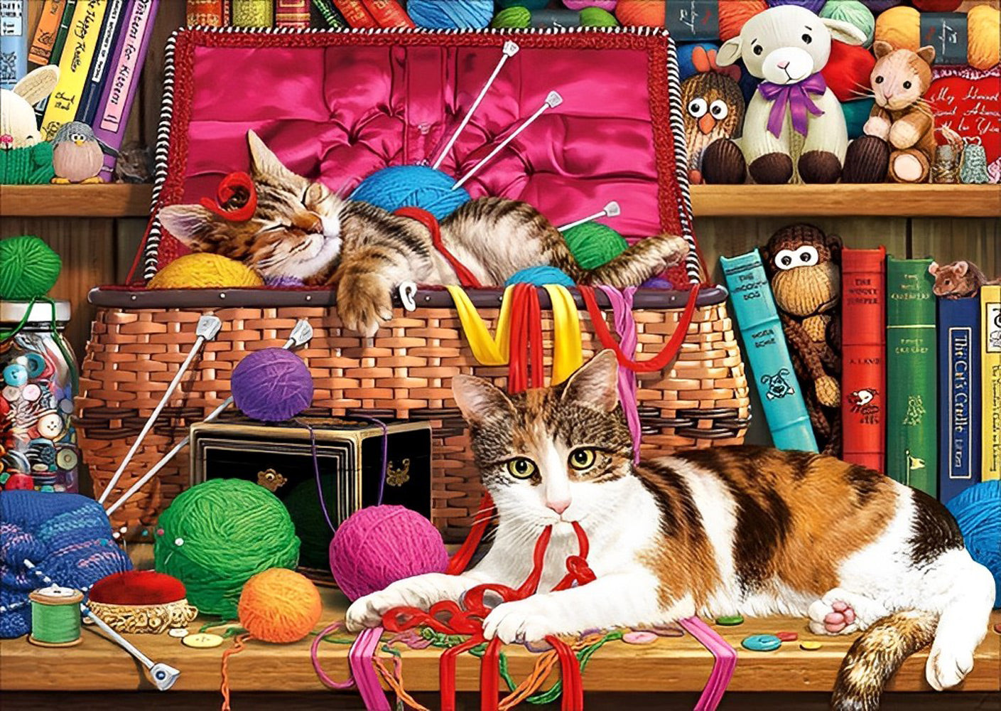 Cats and Ball of Yarn Diamond Painting