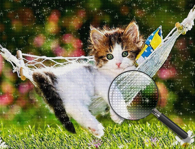 Kitten in hammock Diamond Painting