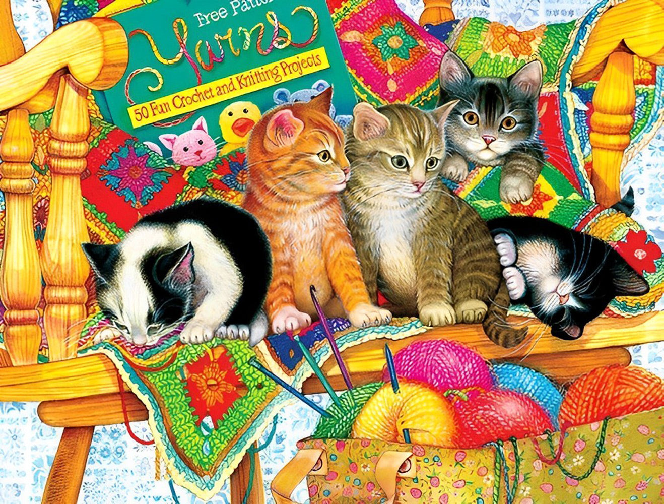 Cats Kniting Diamond Painting