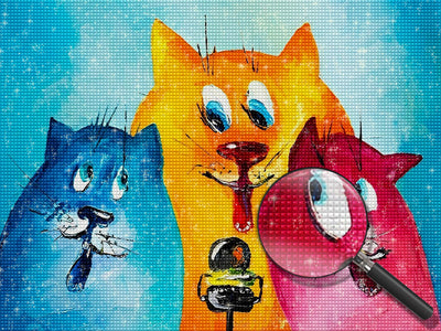 Three Creepy Cats Diamond Painting