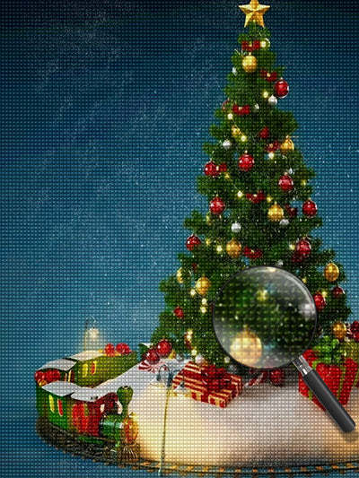 Christmas Tree Train Diamond Painting