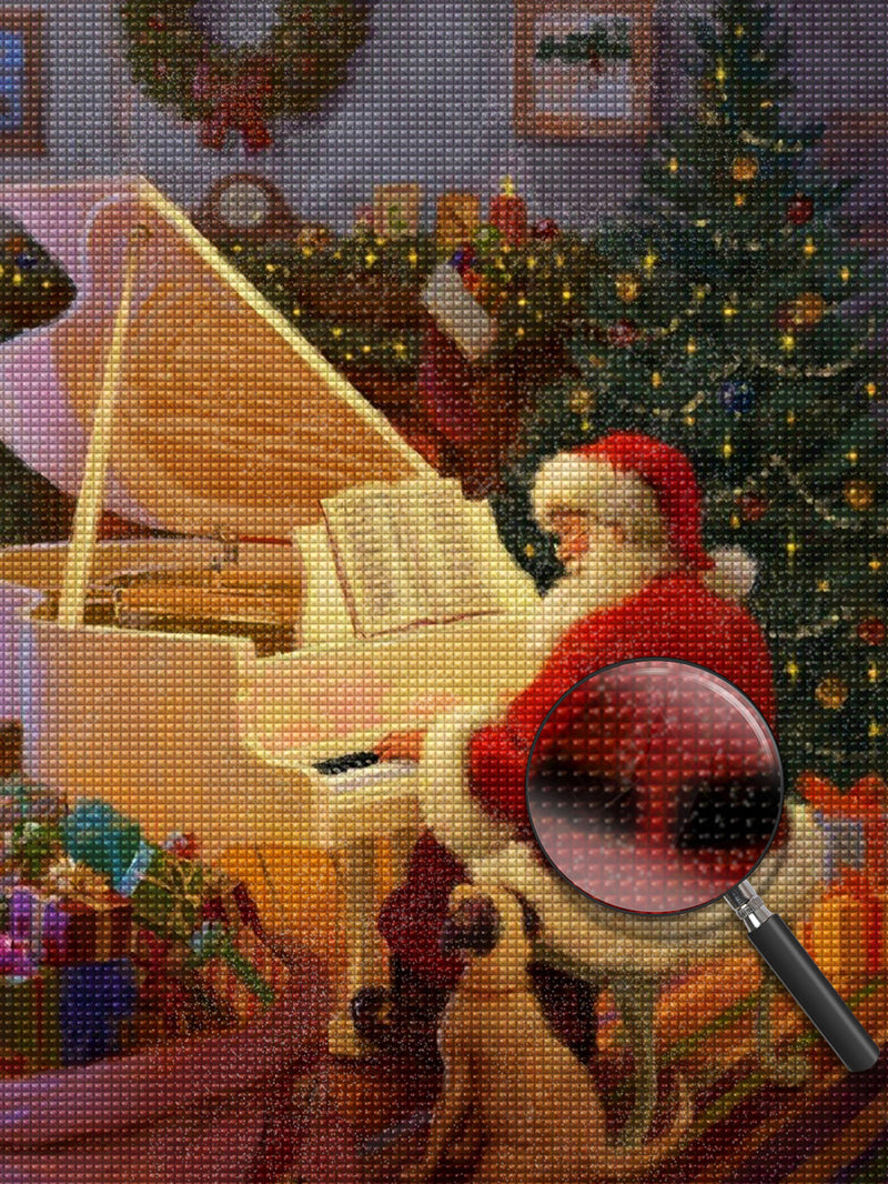 Santa Claus playing piano Diamond Painting