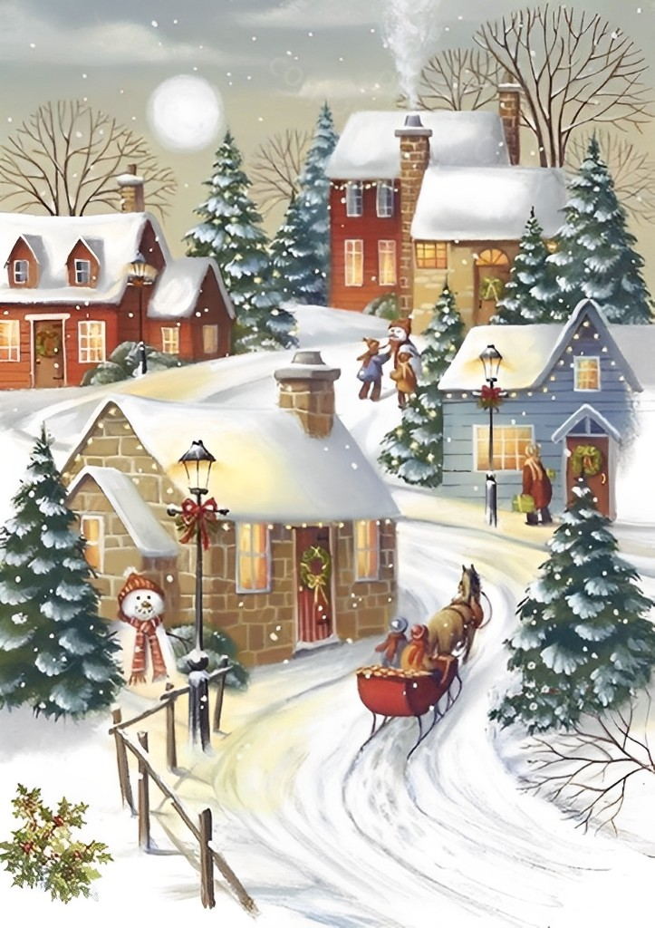 Christmas town Diamond Painting