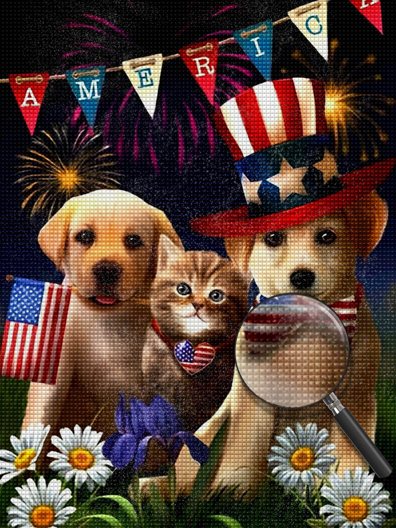 American Dogs Diamond Painting