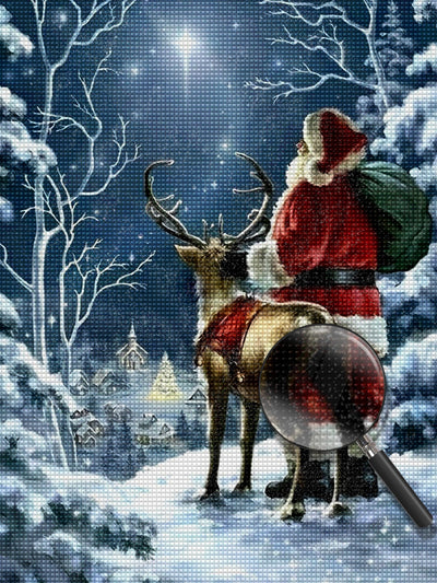 Santa's Reindeer Diamond Painting