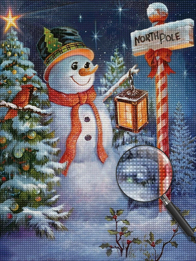 Christmas Snowman Painting Diamond Painting