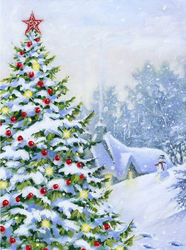 Christmas Pine Diamond Painting