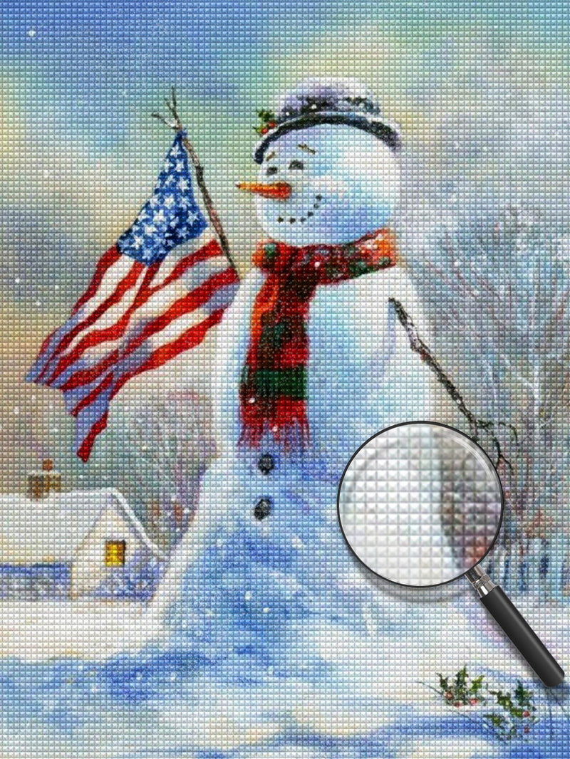 American Snowman Diamond Painting