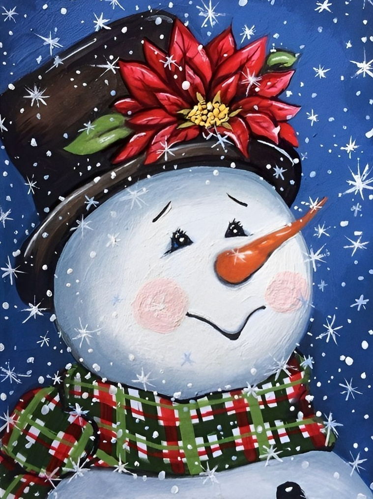 Fancy Snowman Diamond Painting