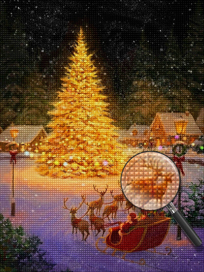 Golden Christmas Tree 5D DIY Diamond Painting Kits