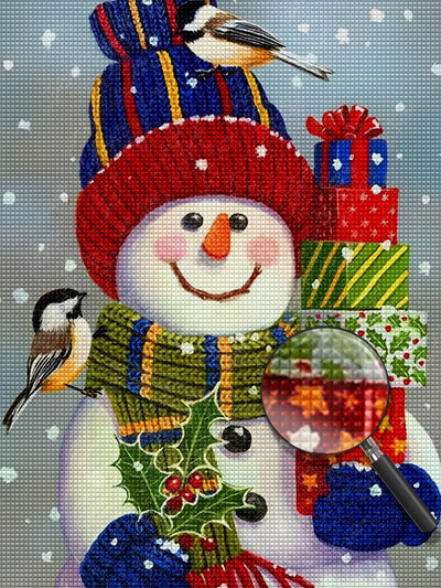 Snowman with presents Diamond Painting