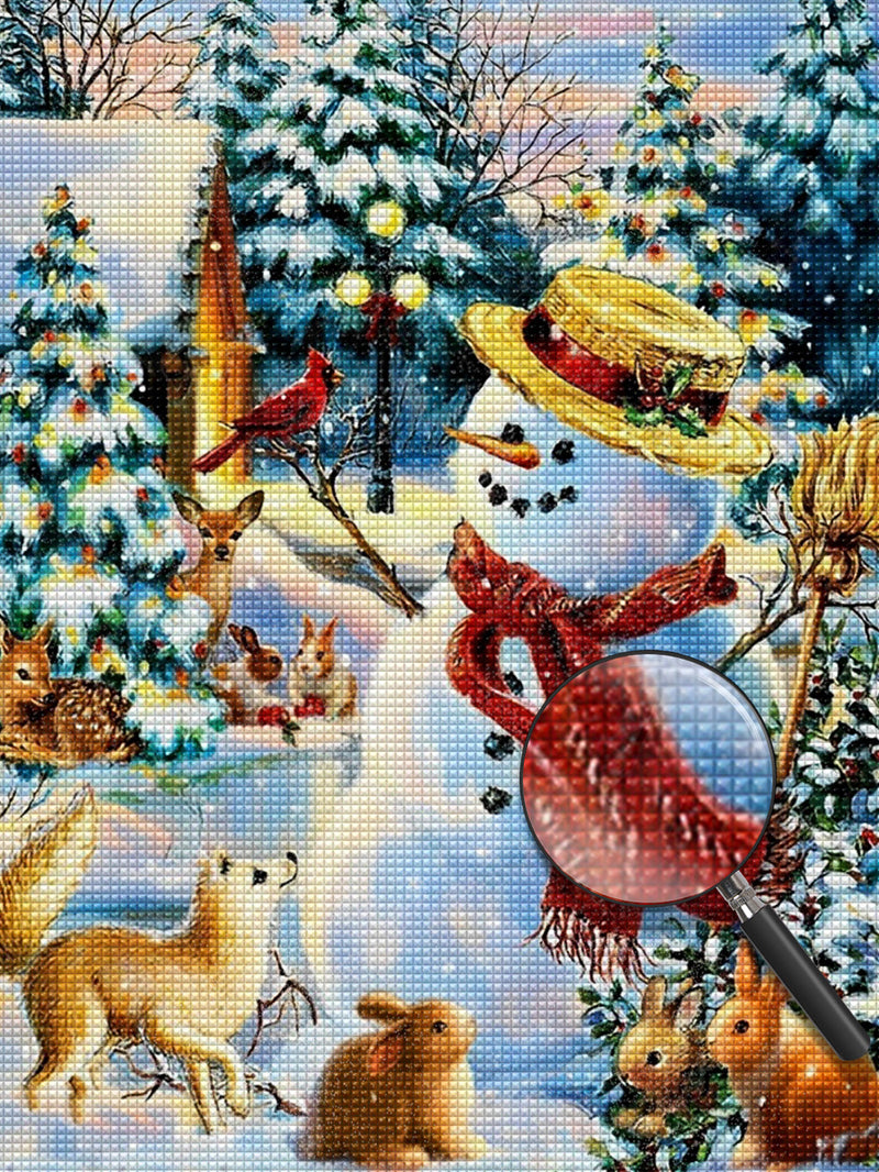 Forest snowman Diamond Painting