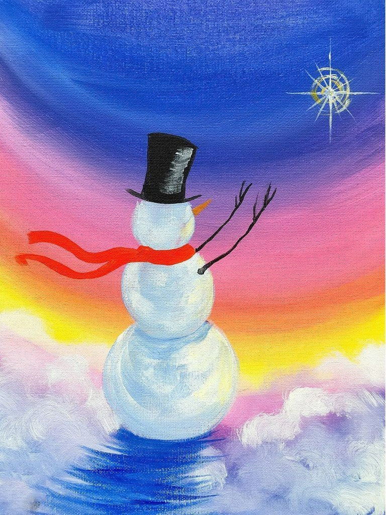 Snowman and Shining Star Diamond Painting