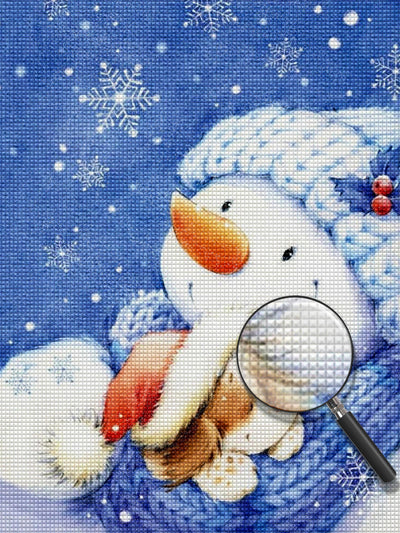 Snowman holding puppy Diamond Painting