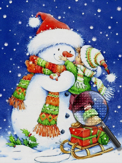 Boy and Snowman 5D DIY Diamond Painting Kits