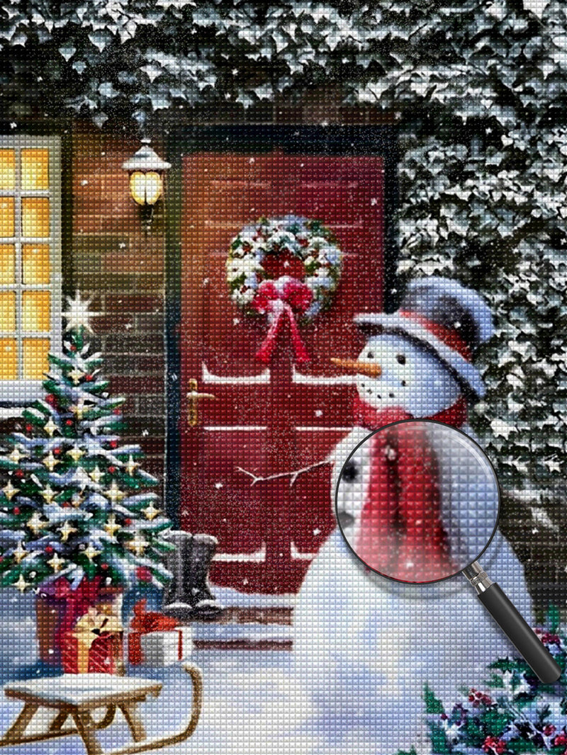 snowman and sled Diamond Painting