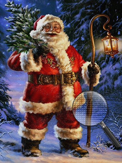 Santa Claus carrying Christmas tree 5D DIY Diamond Painting Kits