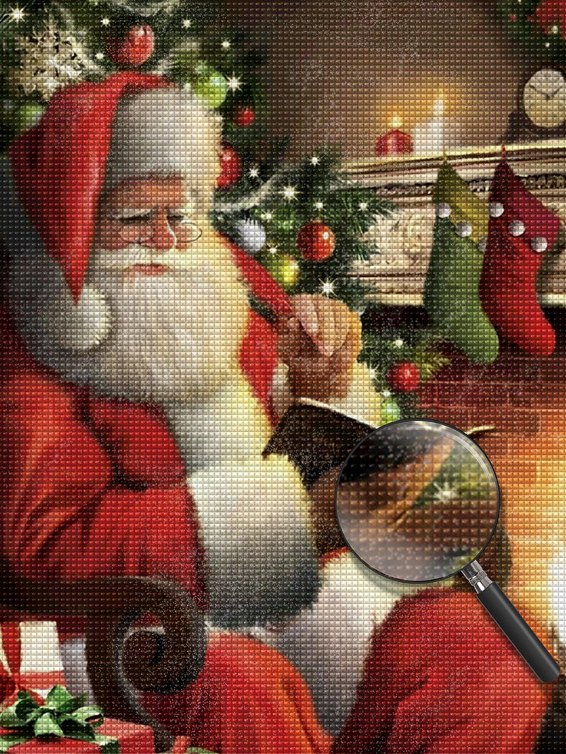 Santa Claus with a diary Diamond Painting