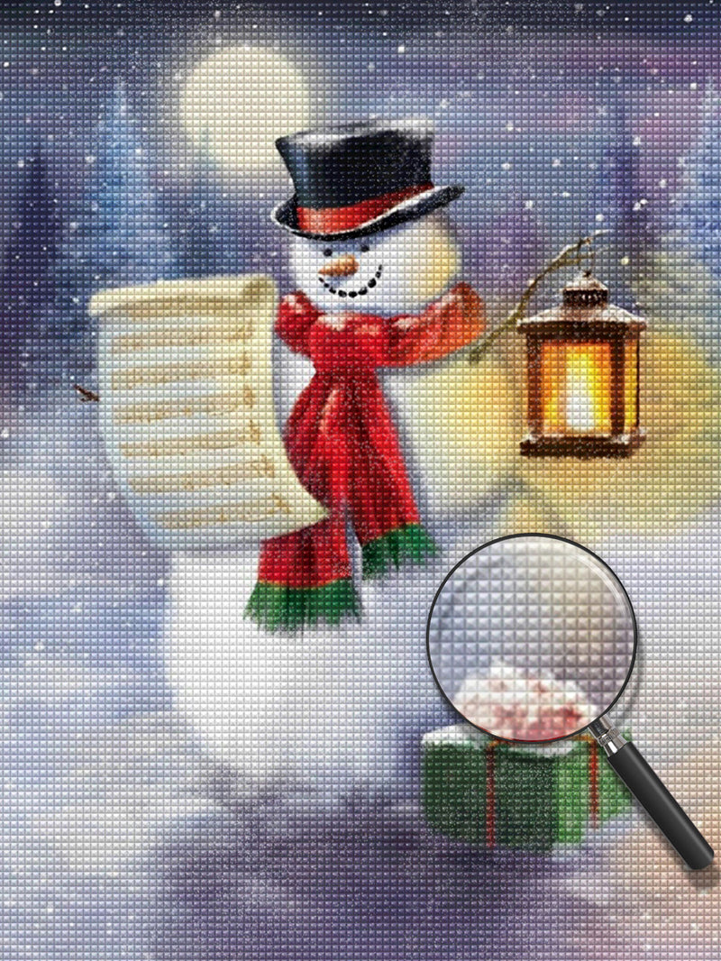 Snowman and sheet music Diamond Painting