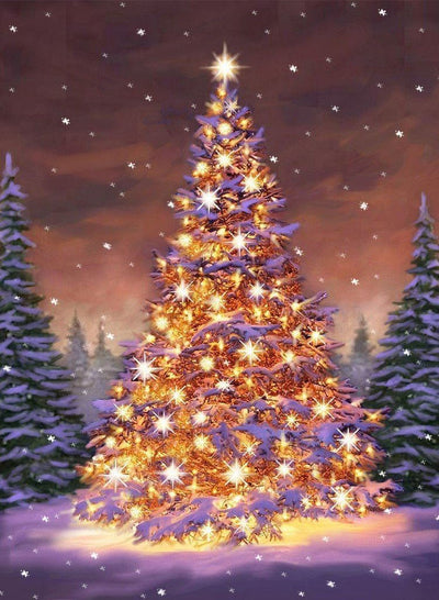 Christmas Tree in the Forest 5D DIY Diamond Painting Kits