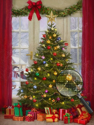 Christmas Tree by the Window 5D DIY Diamond Painting Kits