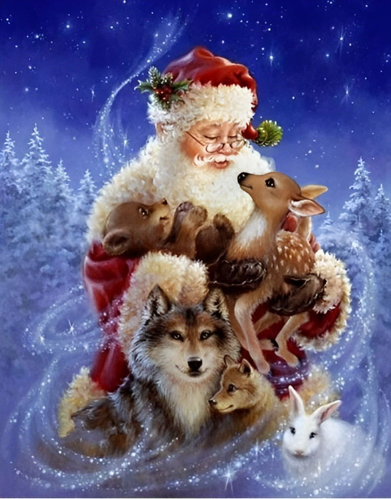 Christmas with Animals 5D DIY Diamond Painting Kits
