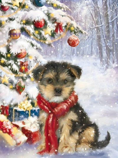 Christmas Yorkshire terrier 5D DIY Diamond Painting Kits