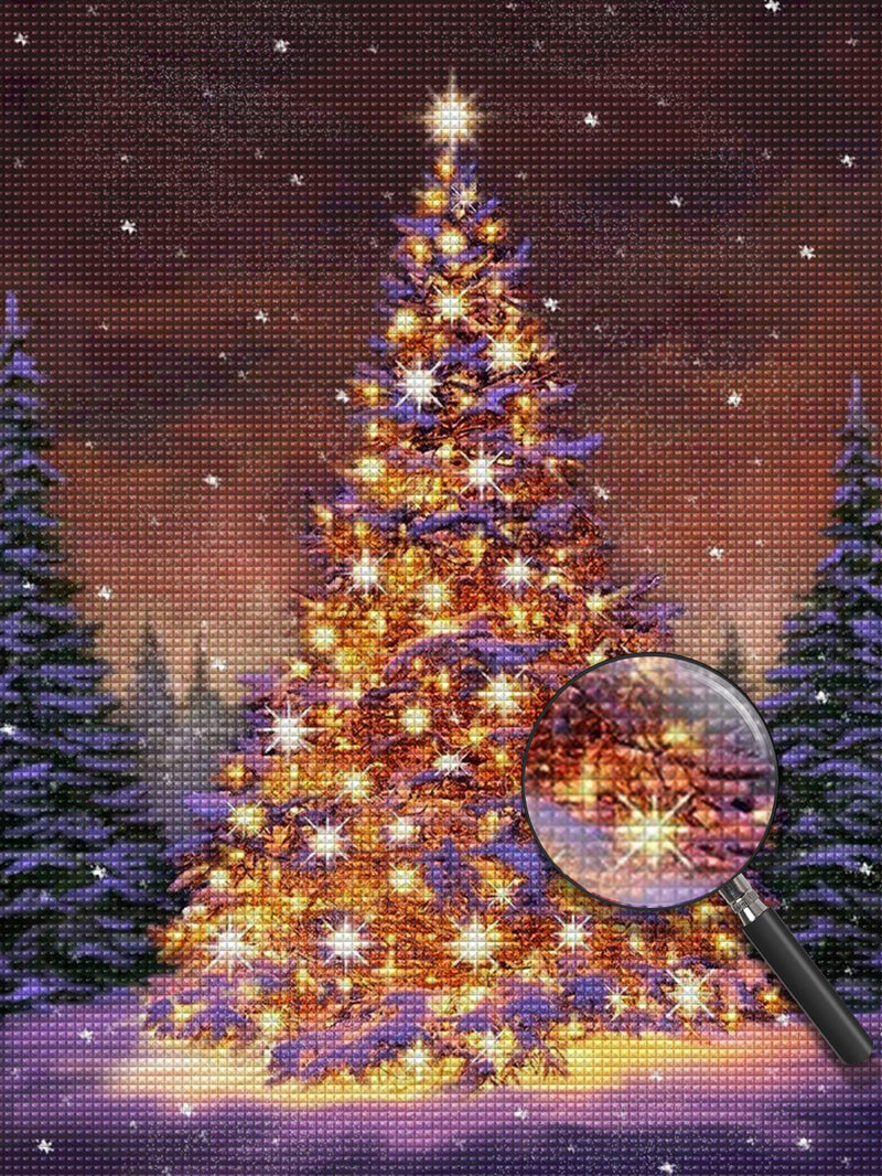 Lighted Christmas Tree Diamond Painting