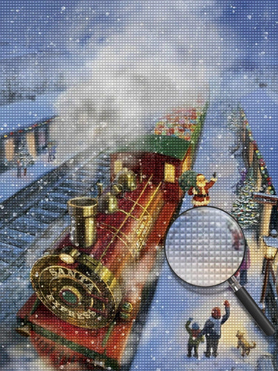 Christmas steam locomotive 5D DIY Diamond Painting Kits