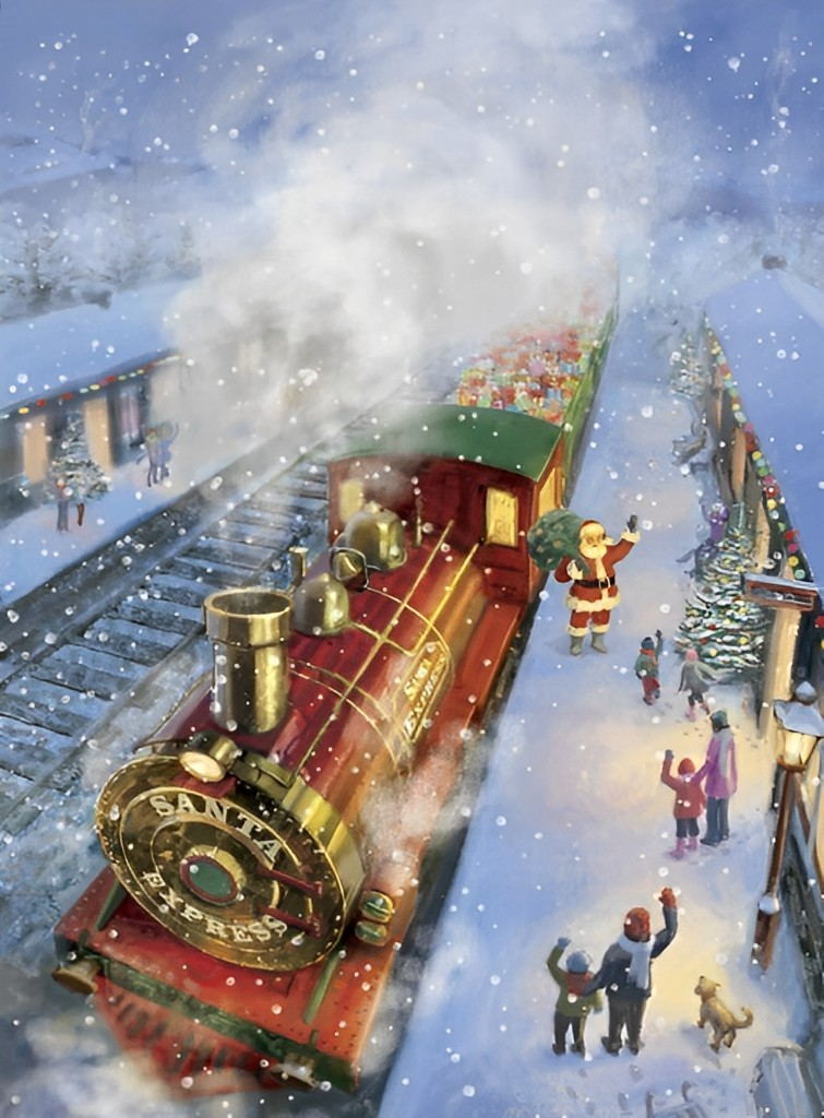 Christmas steam locomotive 5D DIY Diamond Painting Kits