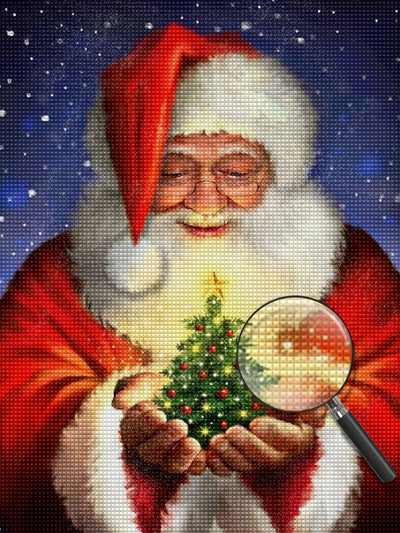 Cute Cartoon Santa Claus Portrait Diamond Painting