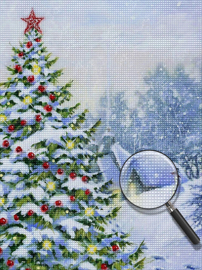 Christmas Tree Snow Diamond Painting